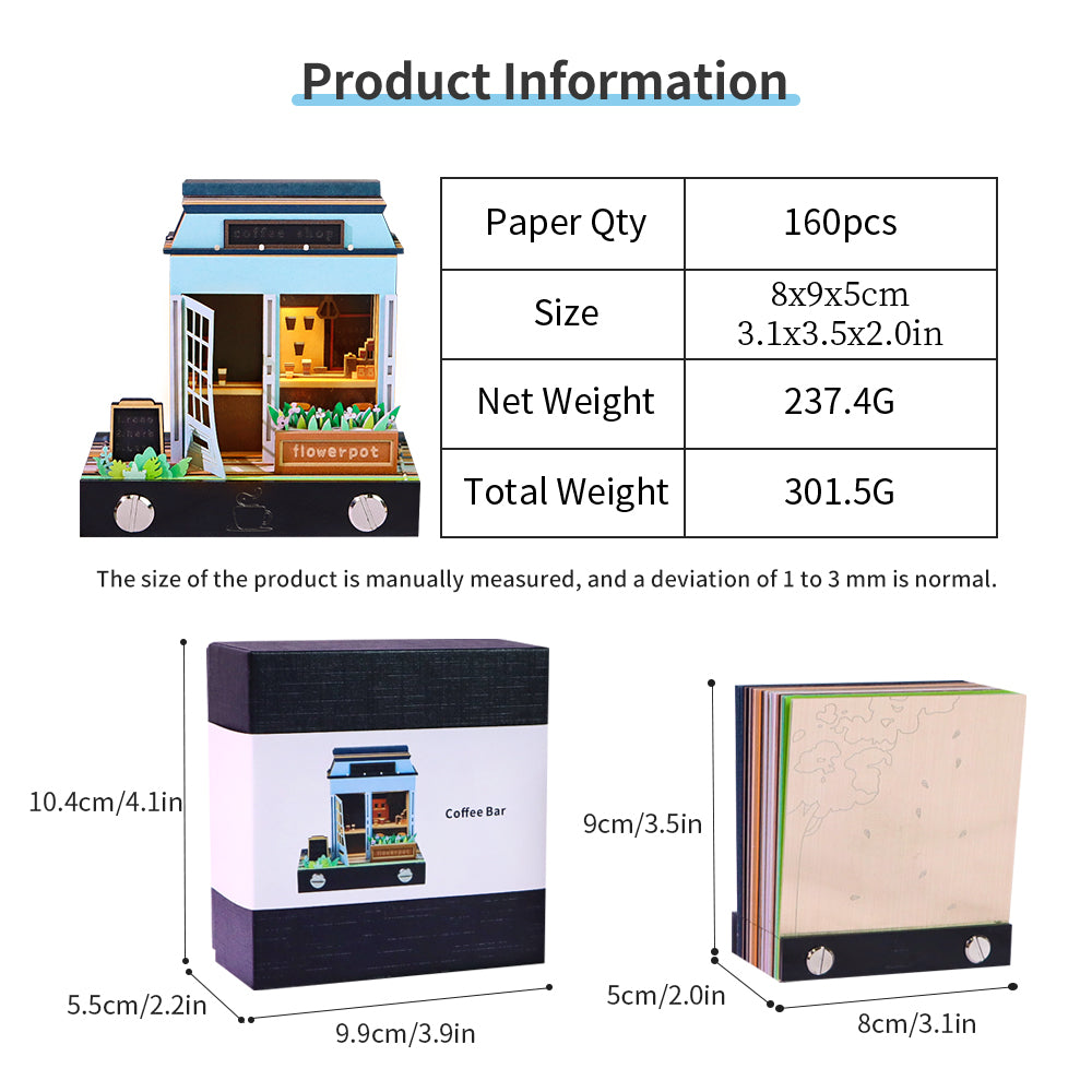 Coffe Bar 3D Memo Pad