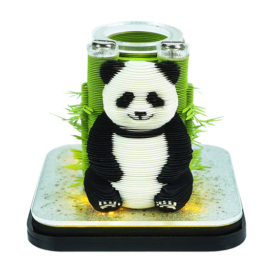 Panda Model 3D Memo Pad With Pen Holder Hole