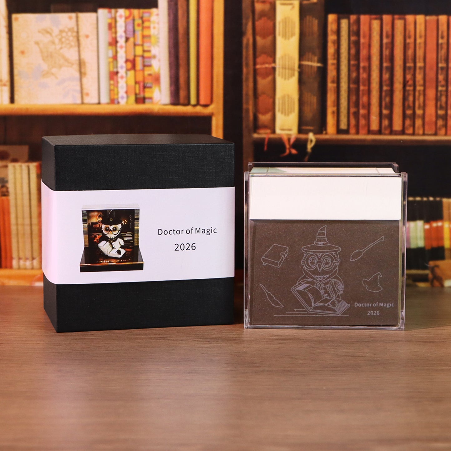 Wizard Owl Doctor of Magic 3D Calendar Memo Pad With Light