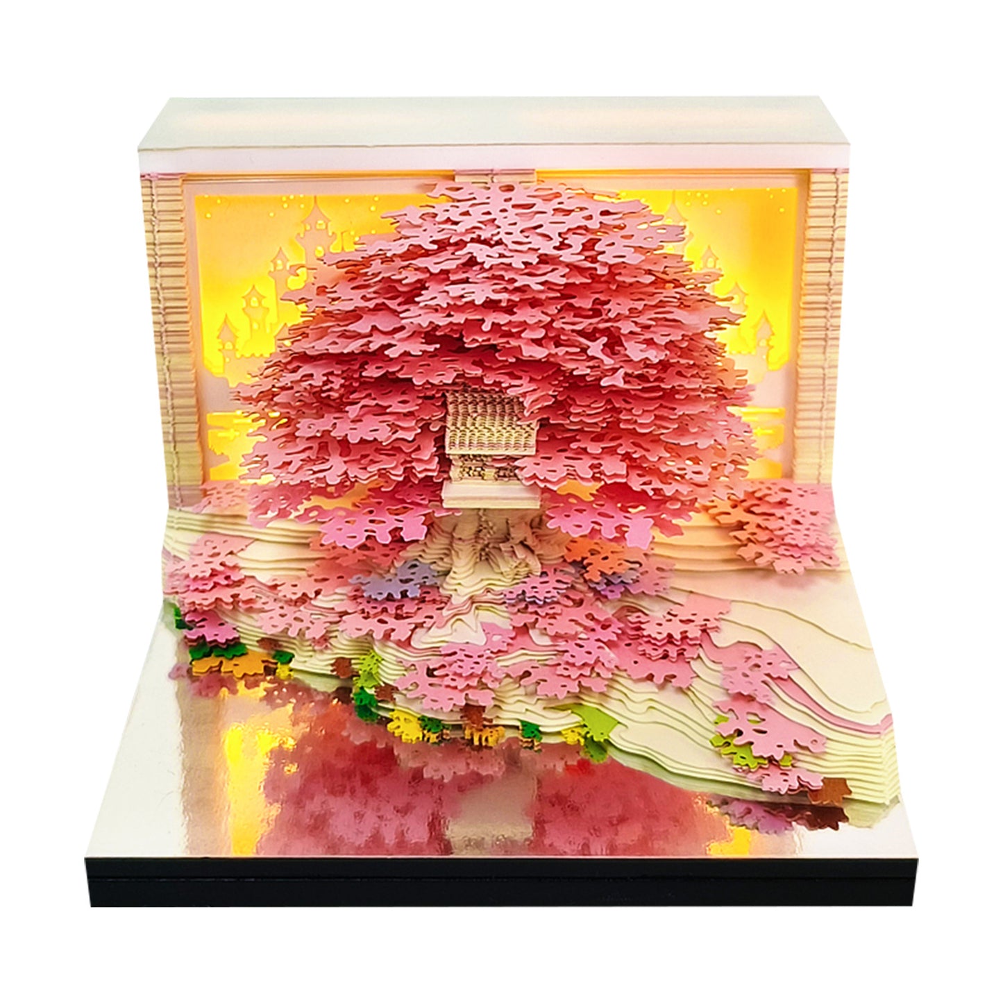 Treehouse 3D Model Hand Torn Memo Pad With Music Speaker