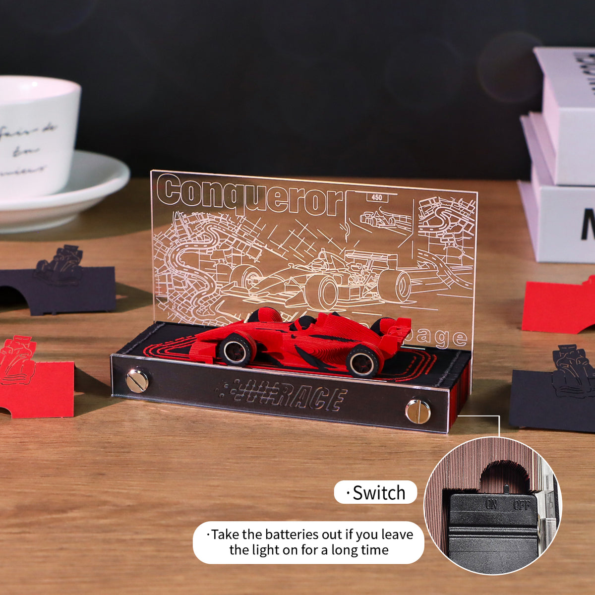 F1 Racing Car 3d Model Hand Tear off 2027 Calendar Memo Pad