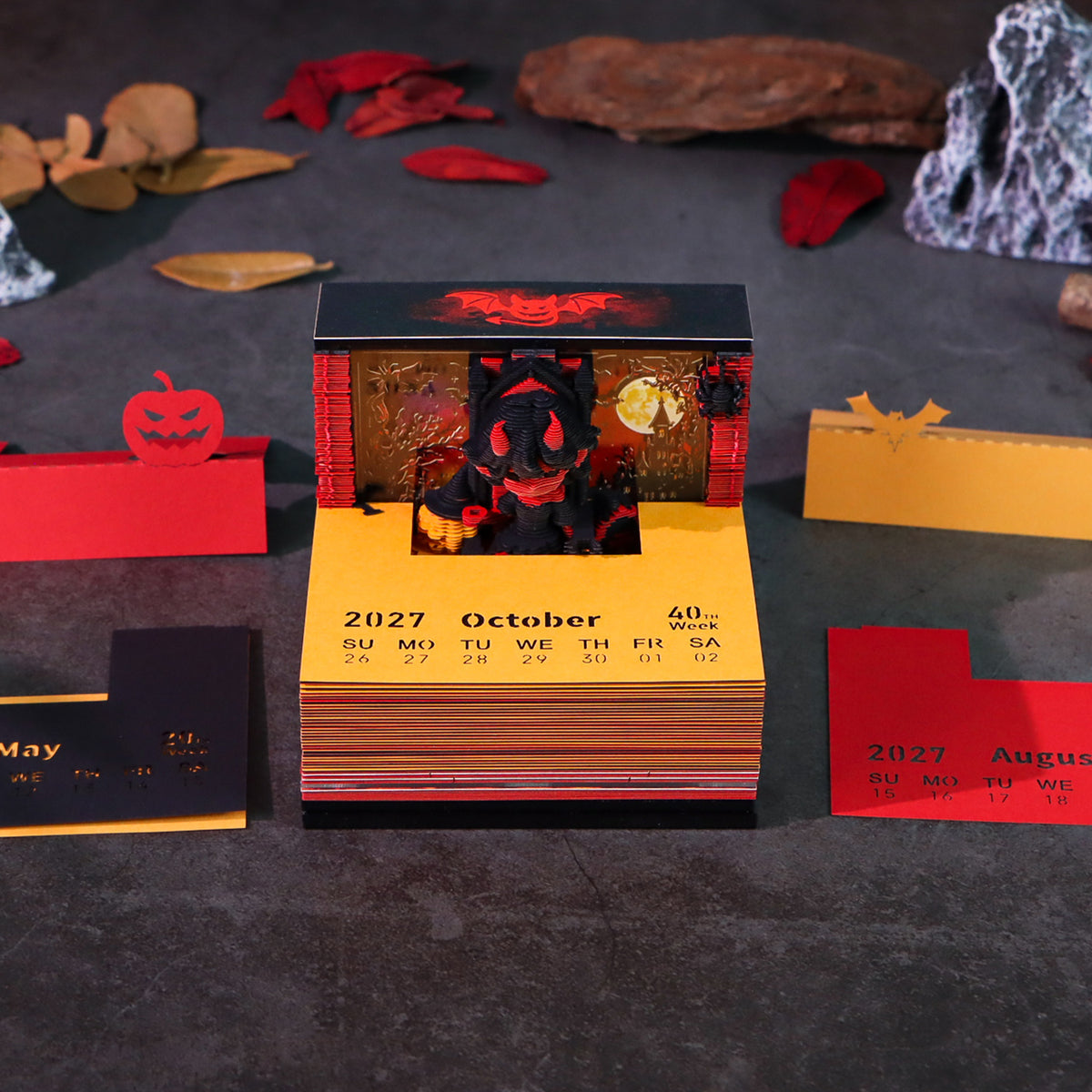 Halloween Witch Model Hand Tear off 2027 Calendar 3D Memo Pad