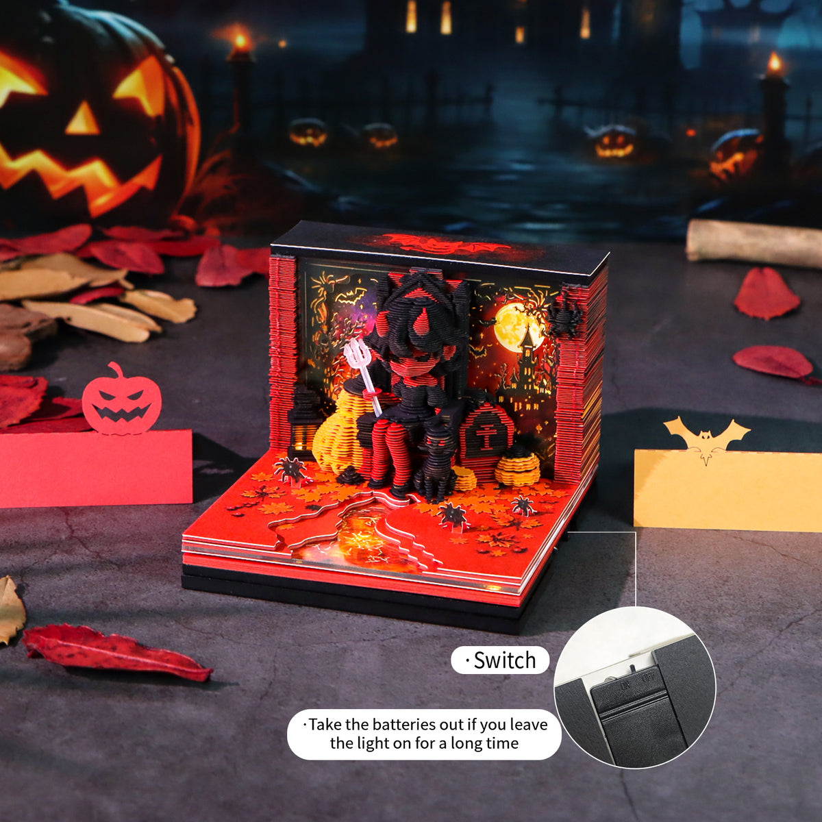 Halloween Witch Model Hand Tear off 2027 Calendar 3D Memo Pad