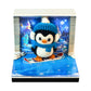 Cartoon Penguin Model Hand Tear off 3D Calendar Memo Pad With Light