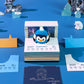 Cartoon Penguin Model Hand Tear off 3D Calendar Memo Pad With Light