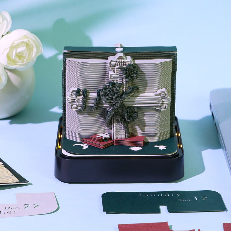 Jesus And Cross Double Side 3D Memo Pad
