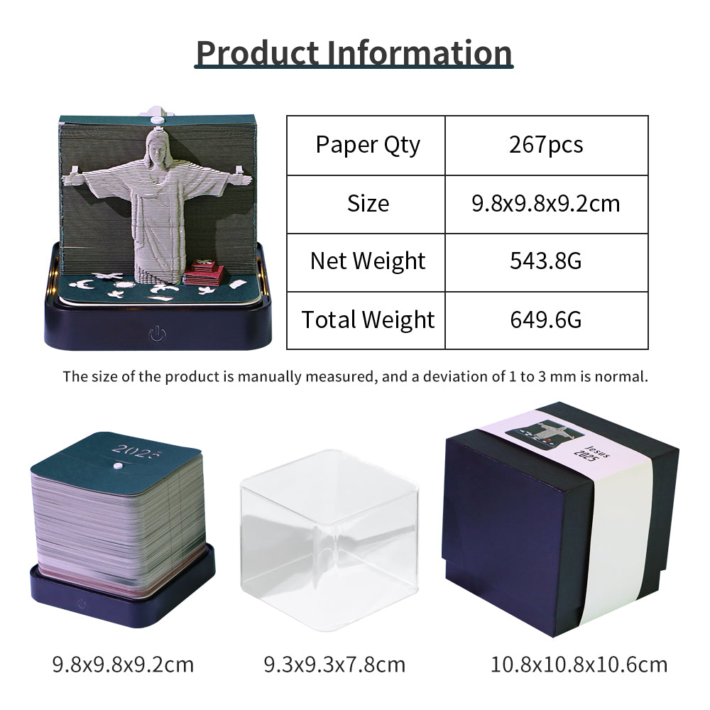 Jesus And Cross Double Side 3D Memo Pad
