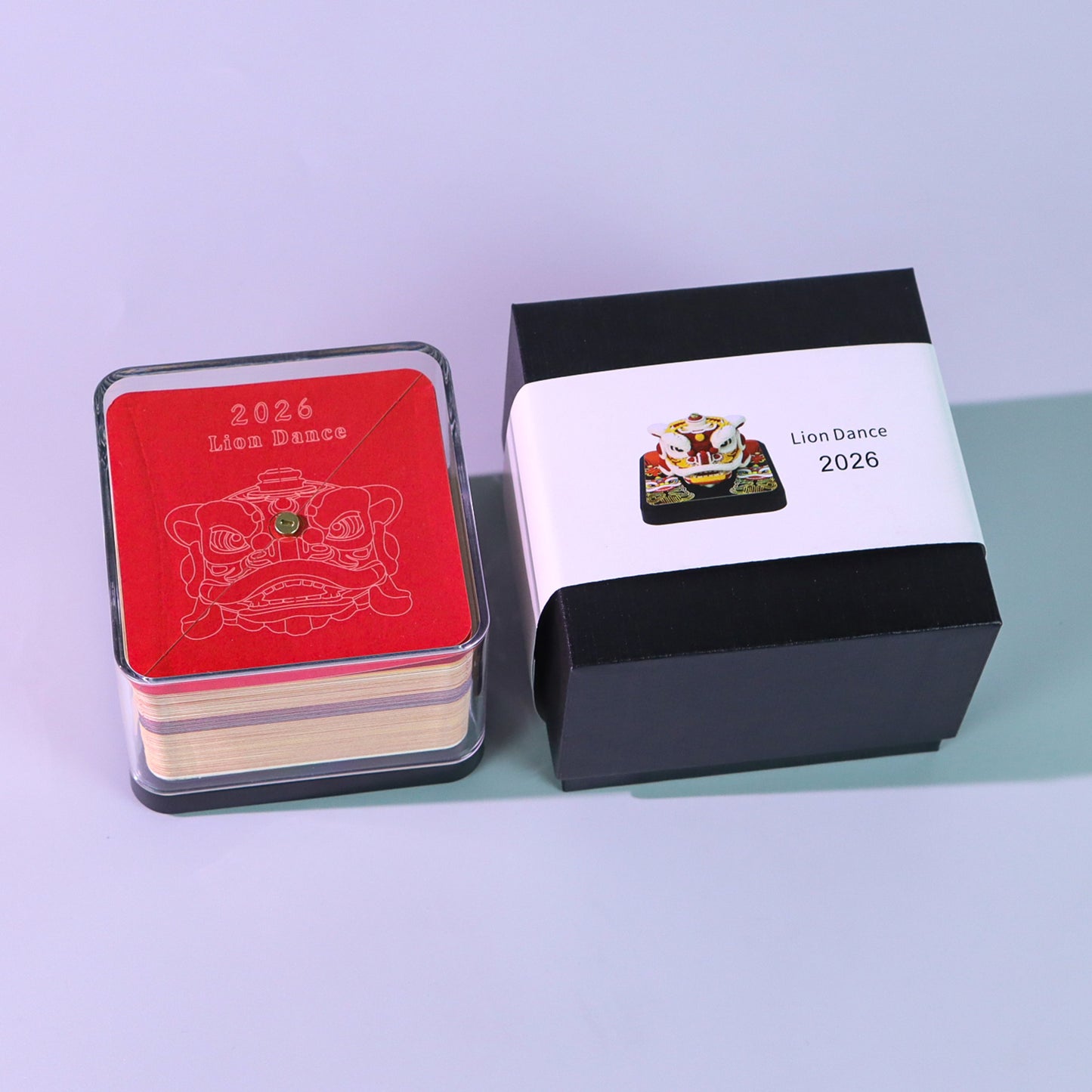 Lion Dance Chinese Style Lion Head Miniature Hand Tear off 3D Calendar Memo Pad