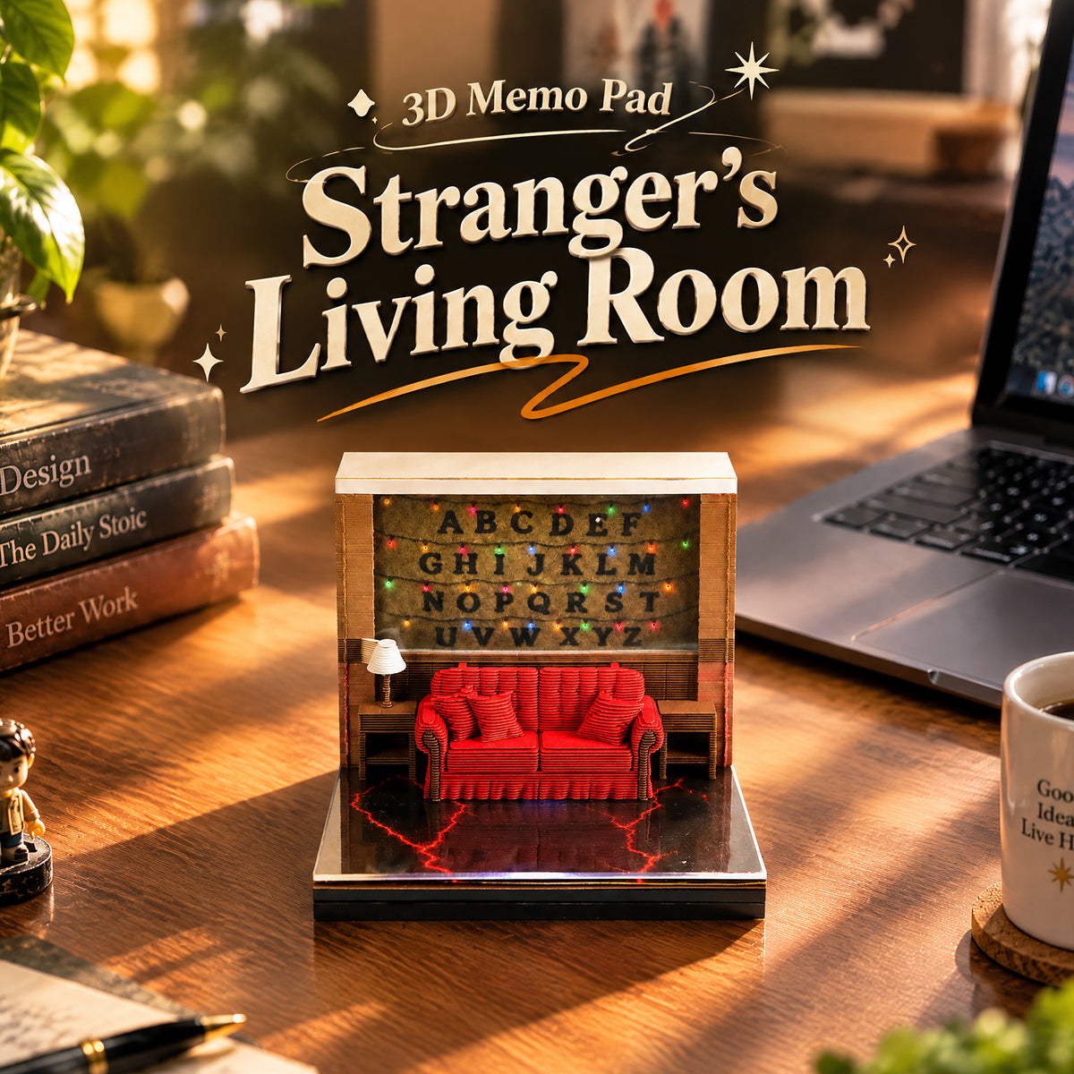 Stranger Things TV Series Scene Hand Tear off 2027 Calendar 3D Memo Pad