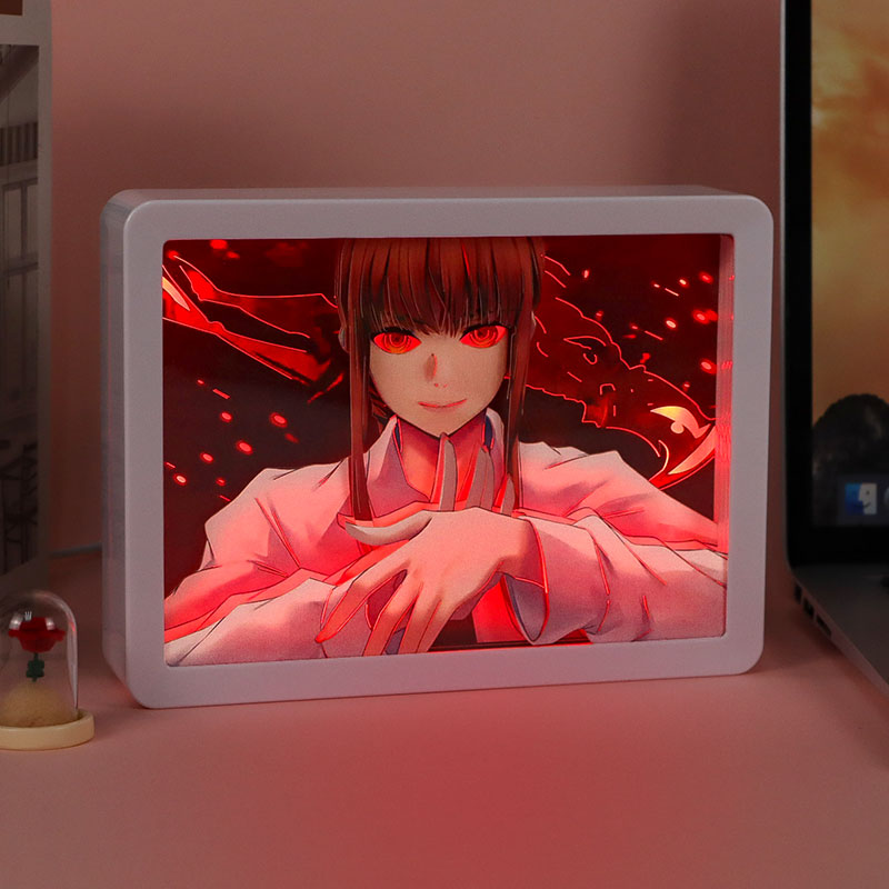 Máchima Anime Light Box Paper Craving Lamp（Black Shadow Box Frame）