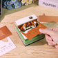 Magic Wish House Diorama Model Hand Tear off 3D Calendar Memo Pad with Light