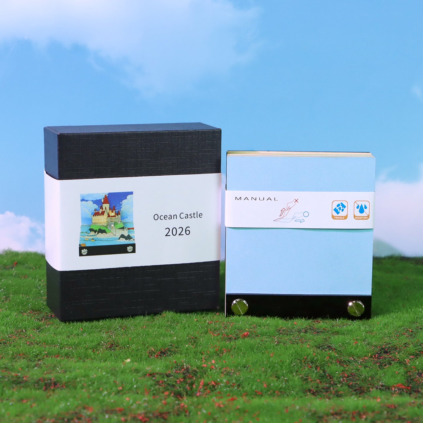 Ocean Castle Tear Off 3D Memo Pad With Light and Calendar