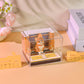 Orange Cat Pet Miniature Hand Tear off 3D Calendar Memo Pad With Light