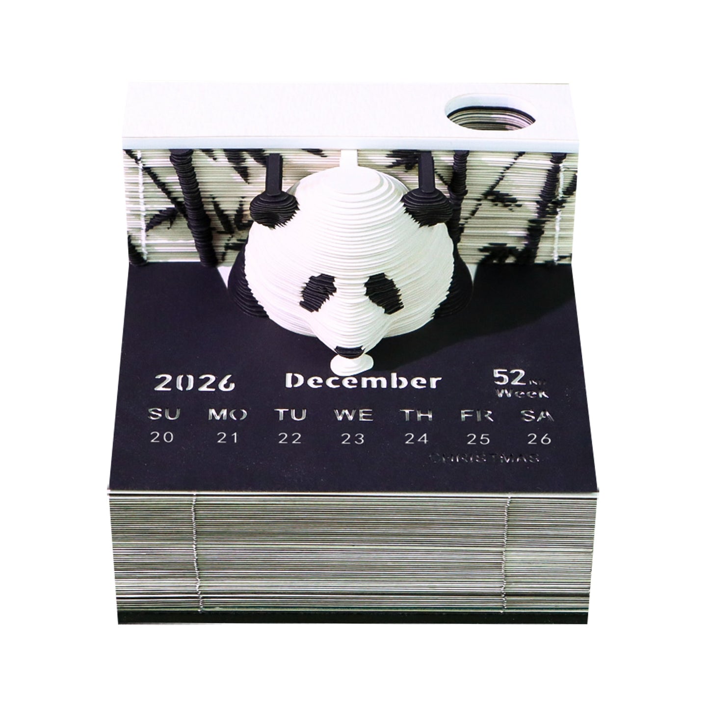Panda 3D Memo Pad（3D Calendar 2026）