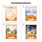 Traditional Building Style Paper Craving Lamp With Calendar Sheets（Acrylic Shadow Box Frame）
