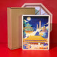 Traditional Building Style Paper Craving Lamp With Calendar Sheets（Acrylic Shadow Box Frame）