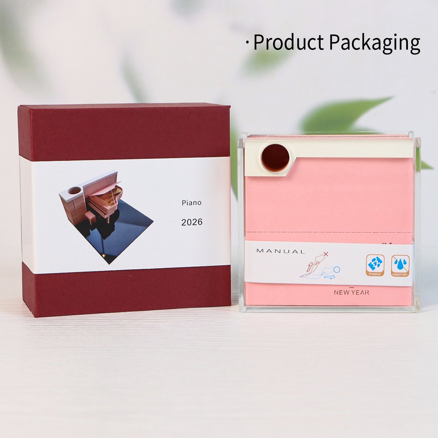 Piano model 3D Memo Pad（3D Calendar 2026）