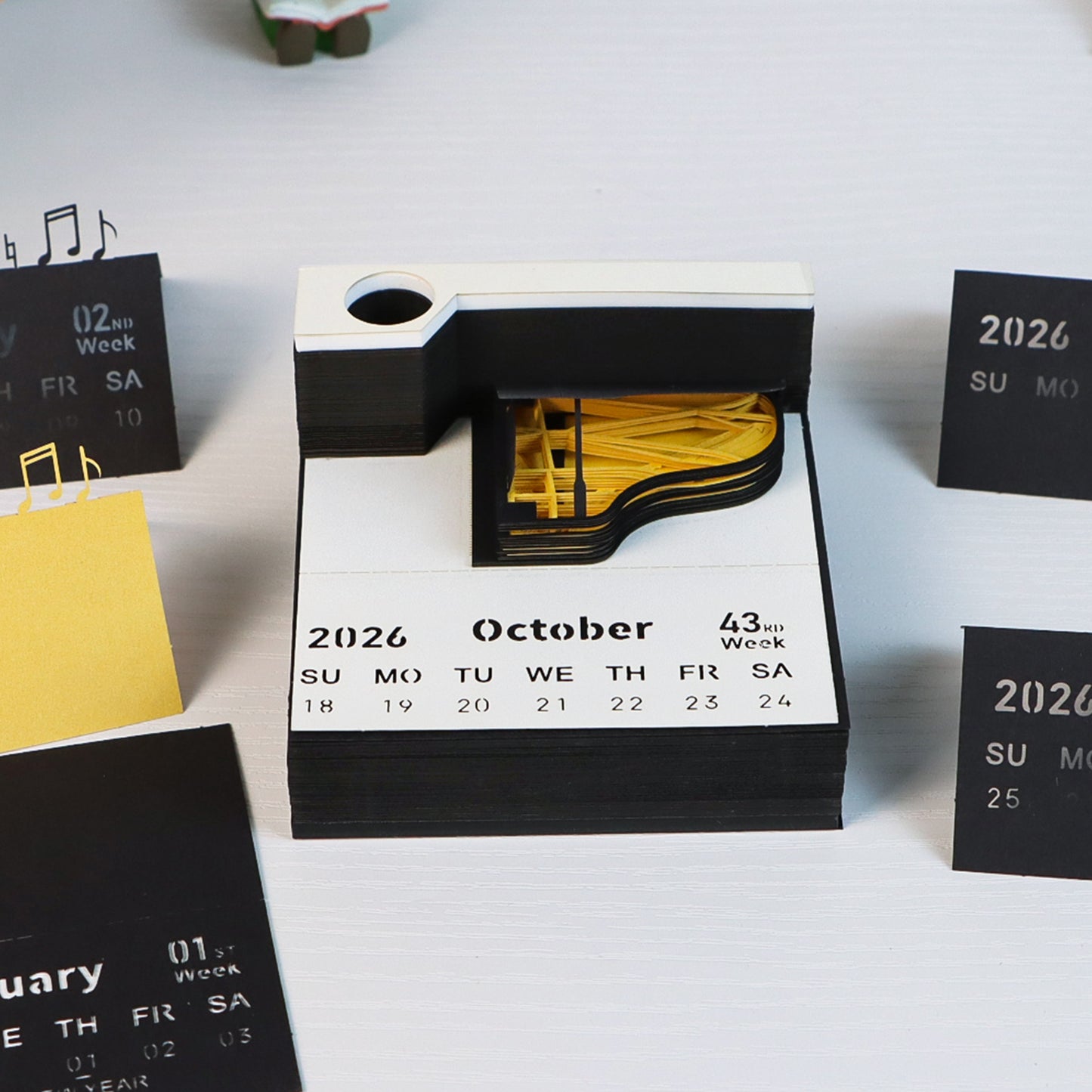 Piano model 3D Memo Pad（3D Calendar 2026）