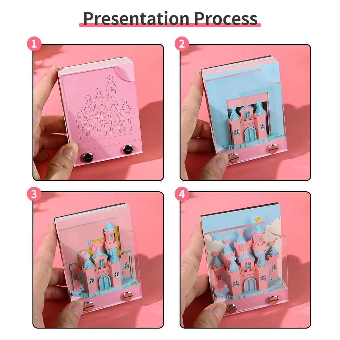 Pink Castle Cheap 3D Model Hand Torn Memo Pad