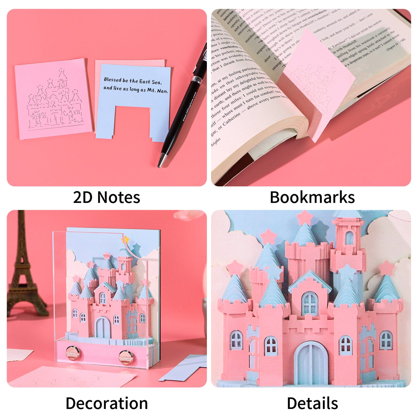 Pink Castle Cheap 3D Model Hand Torn Memo Pad