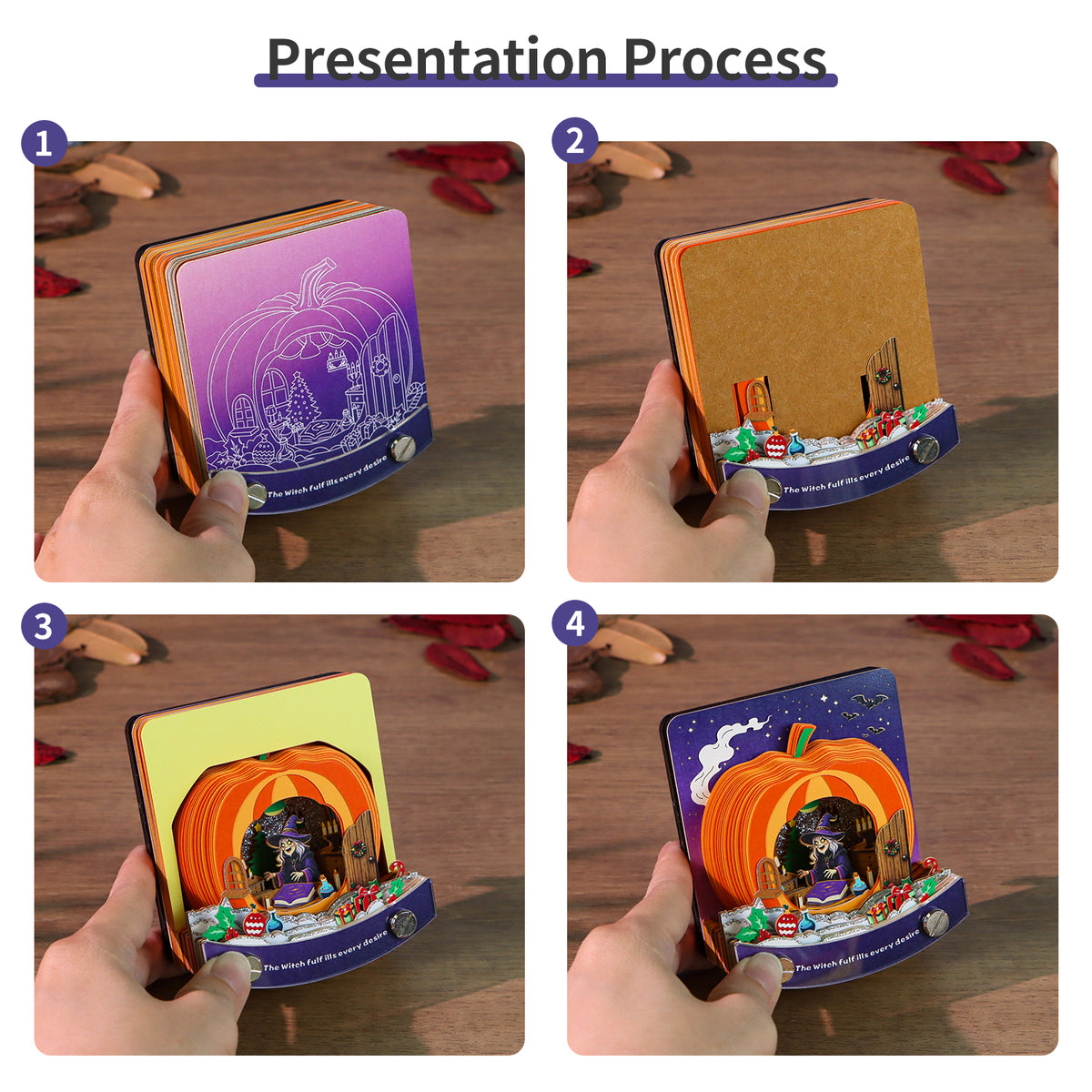 The witch's pumpkin house 3d Model Hand Tear off Memo Pad