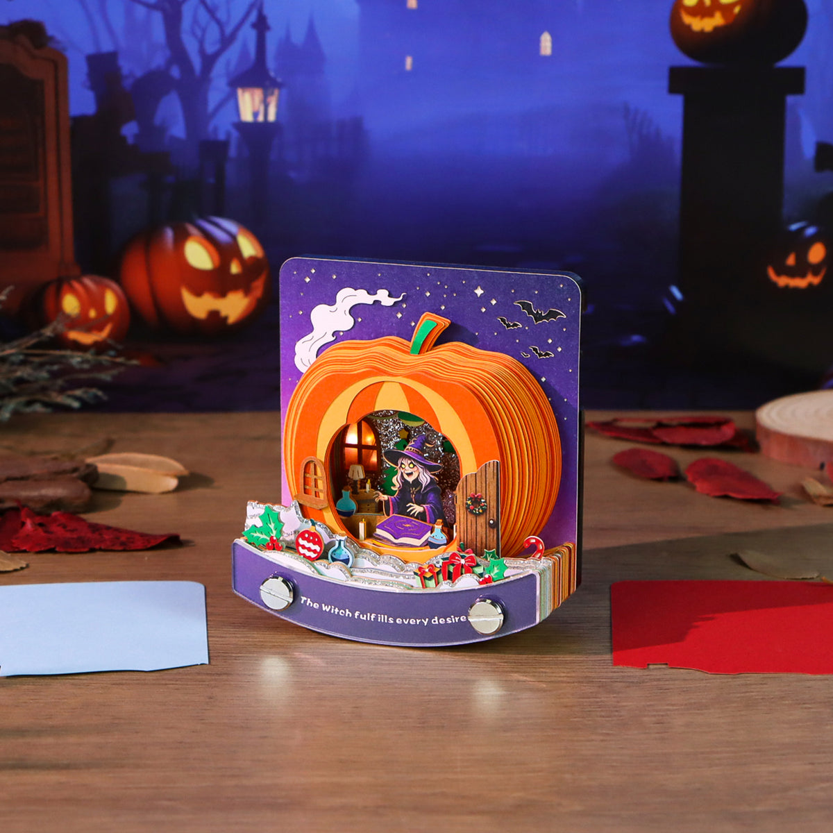 The witch's pumpkin house 3d Model Hand Tear off Memo Pad