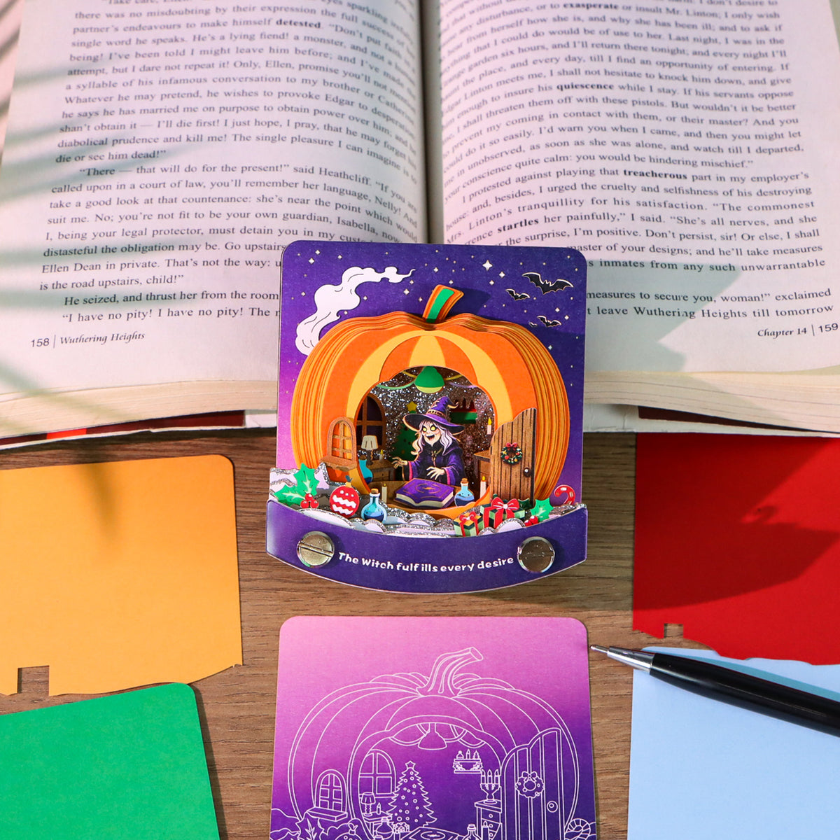 The witch's pumpkin house 3d Model Hand Tear off Memo Pad