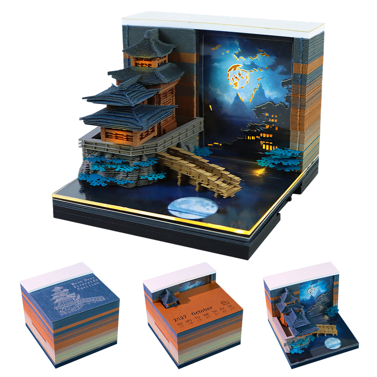Riverside  Pavilion 3d Model Hand Tear off Memo Pad