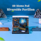 Riverside  Pavilion 3d Model Hand Tear off Memo Pad