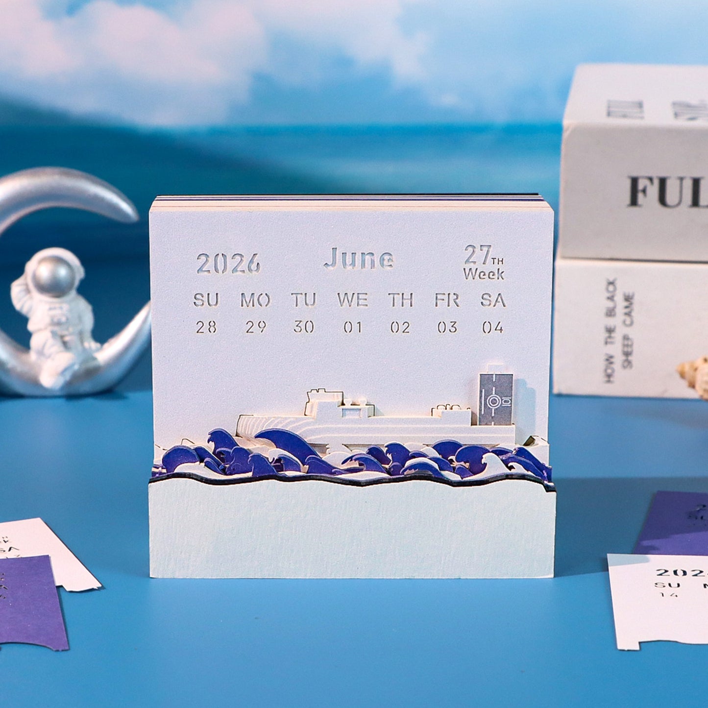Sailing Warship Paper Calendar Memo Pad