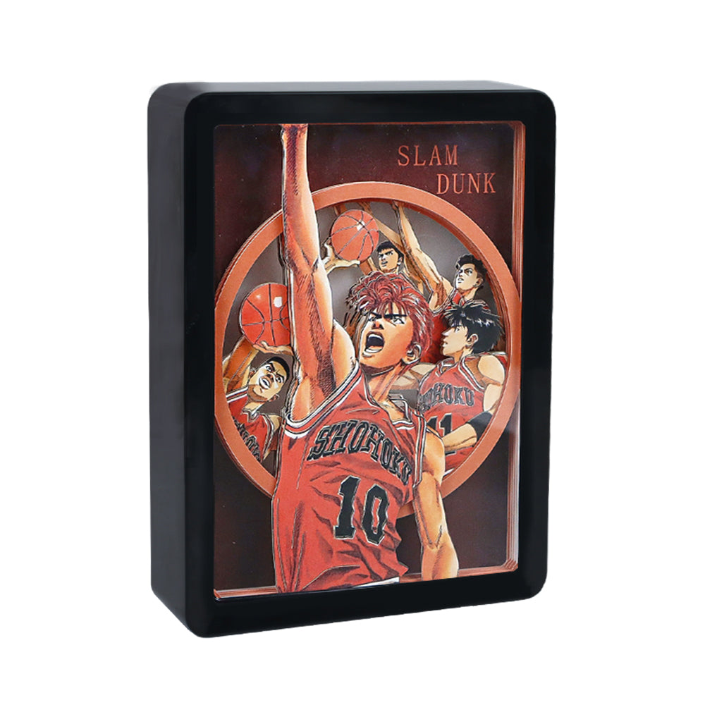Slam Dunk Manga Anime Light Box Paper Craving Lamp（Black Shadow Box Frame）-2
