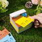 Sunflower Courtyard Miniature Model Hand Tear off 3D Calendar Memo Pad With Light