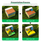 Sunflower Courtyard Miniature Model Hand Tear off 3D Calendar Memo Pad With Light