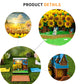 Sunflower Courtyard Miniature Model Hand Tear off 3D Calendar Memo Pad With Light