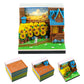 Sunflower Courtyard Miniature Model Hand Tear off 3D Calendar Memo Pad With Light