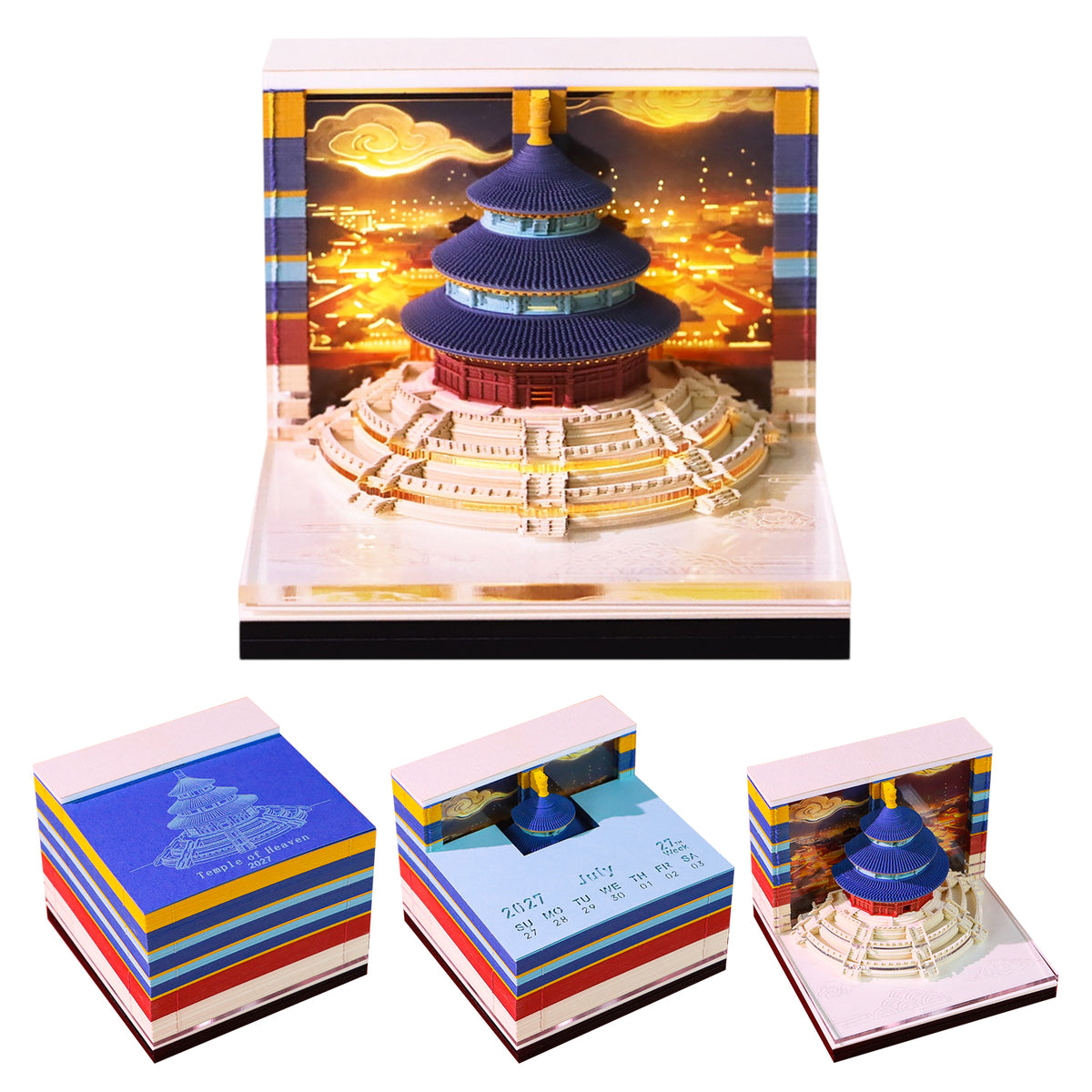 Temple of Heaven 3d Model Hand Tear off 2027 Calendar 3D Memo Pad