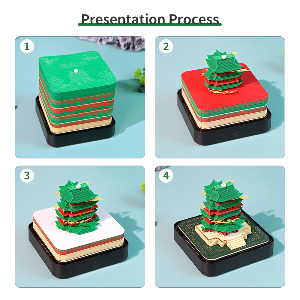 Tengwang Pavilion Traditional Temple 3D Memo Pad