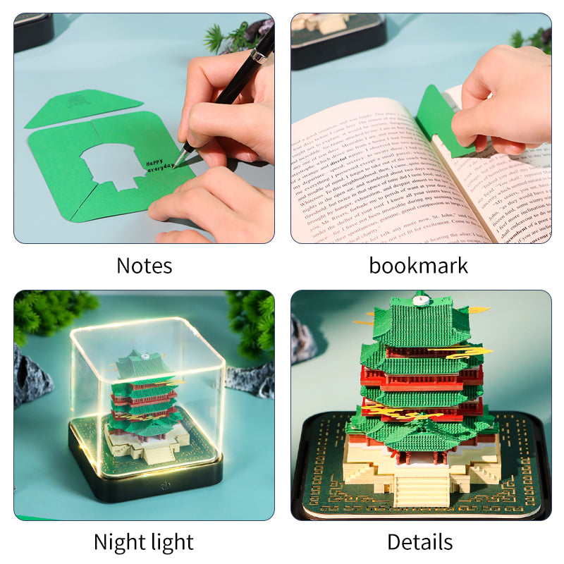 Tengwang Pavilion Traditional Temple 3D Memo Pad