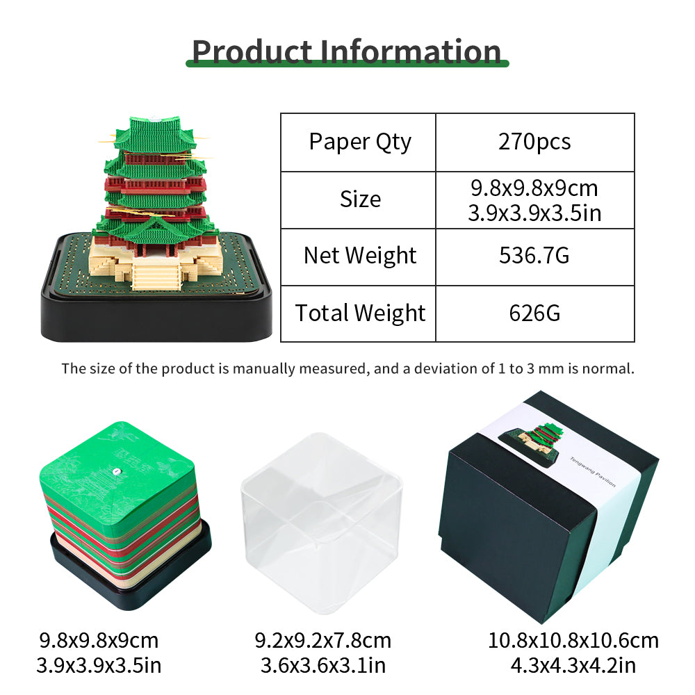 Tengwang Pavilion Traditional Temple 3D Memo Pad