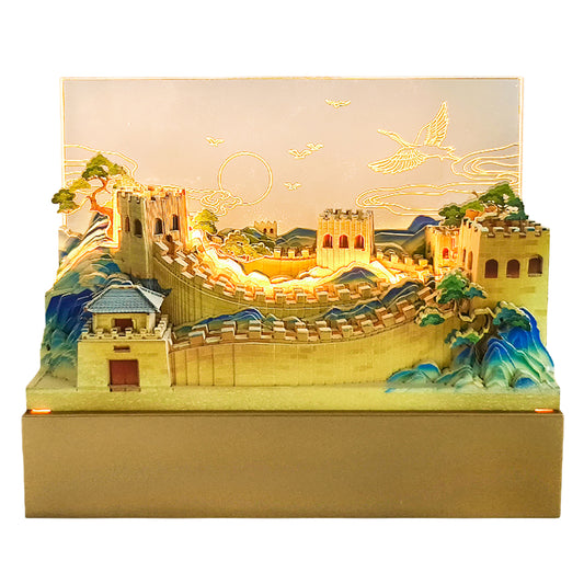 The Great Wall 3D Model Tear Off 3D Memo Pad With Light and Calendar
