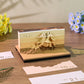 War Horse&Ancient Architecture Double Side Hand Tear off 3D Calendar Memo Pad With Light