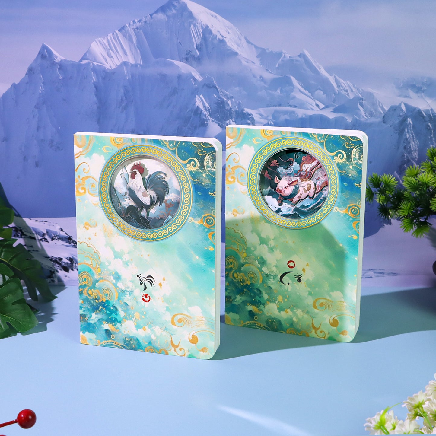 12 Zodiac Star Sign Animal Hollowed Out 3D Notebook