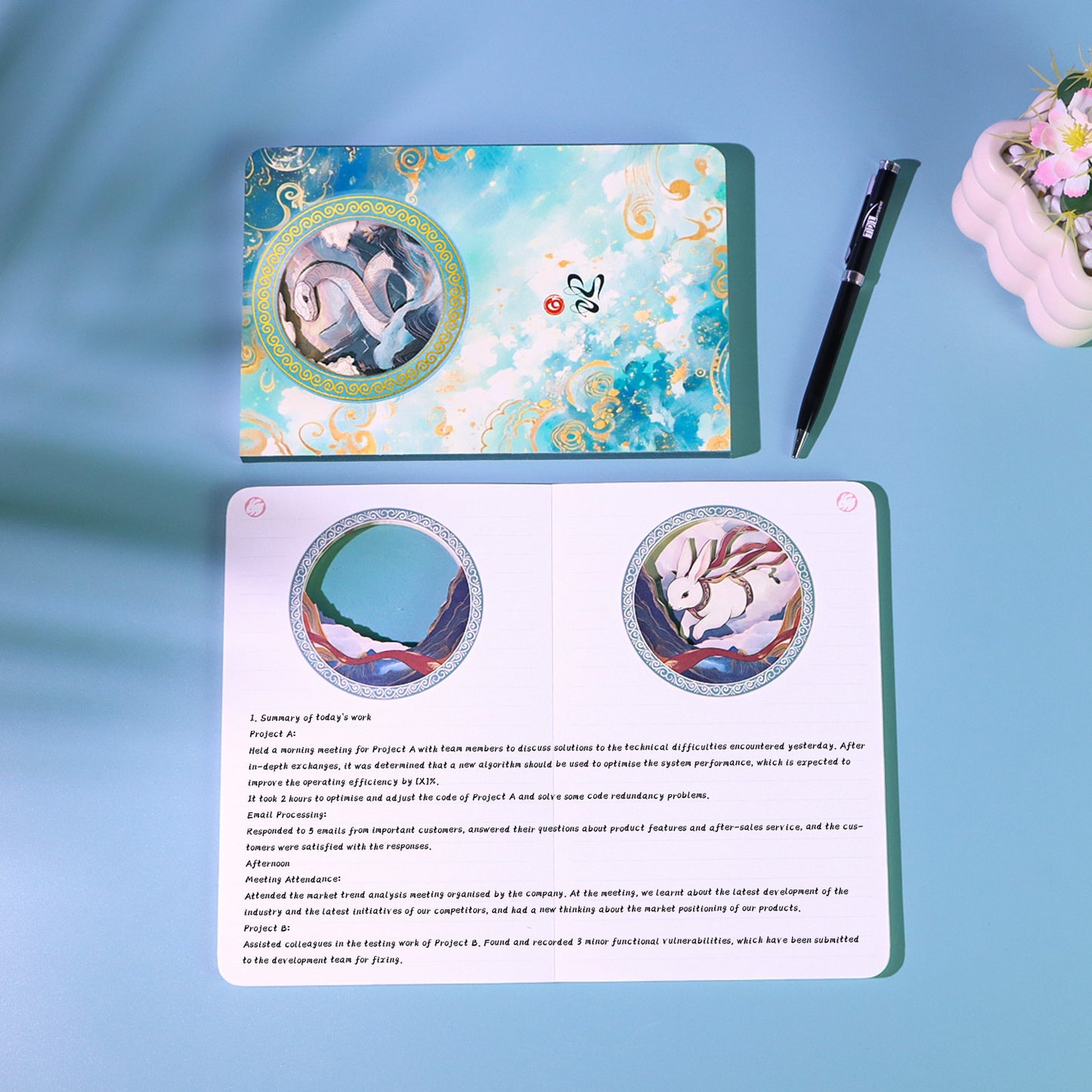 12 Zodiac Star Sign Animal Hollowed Out 3D Notebook