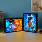 Dragon Ball Sangoku Anime Paper Craving Lamp（Black Shadow Box Frame）