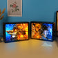 Creative Anime Character Paper Craving Lamp（Black Shadow Box Frame）