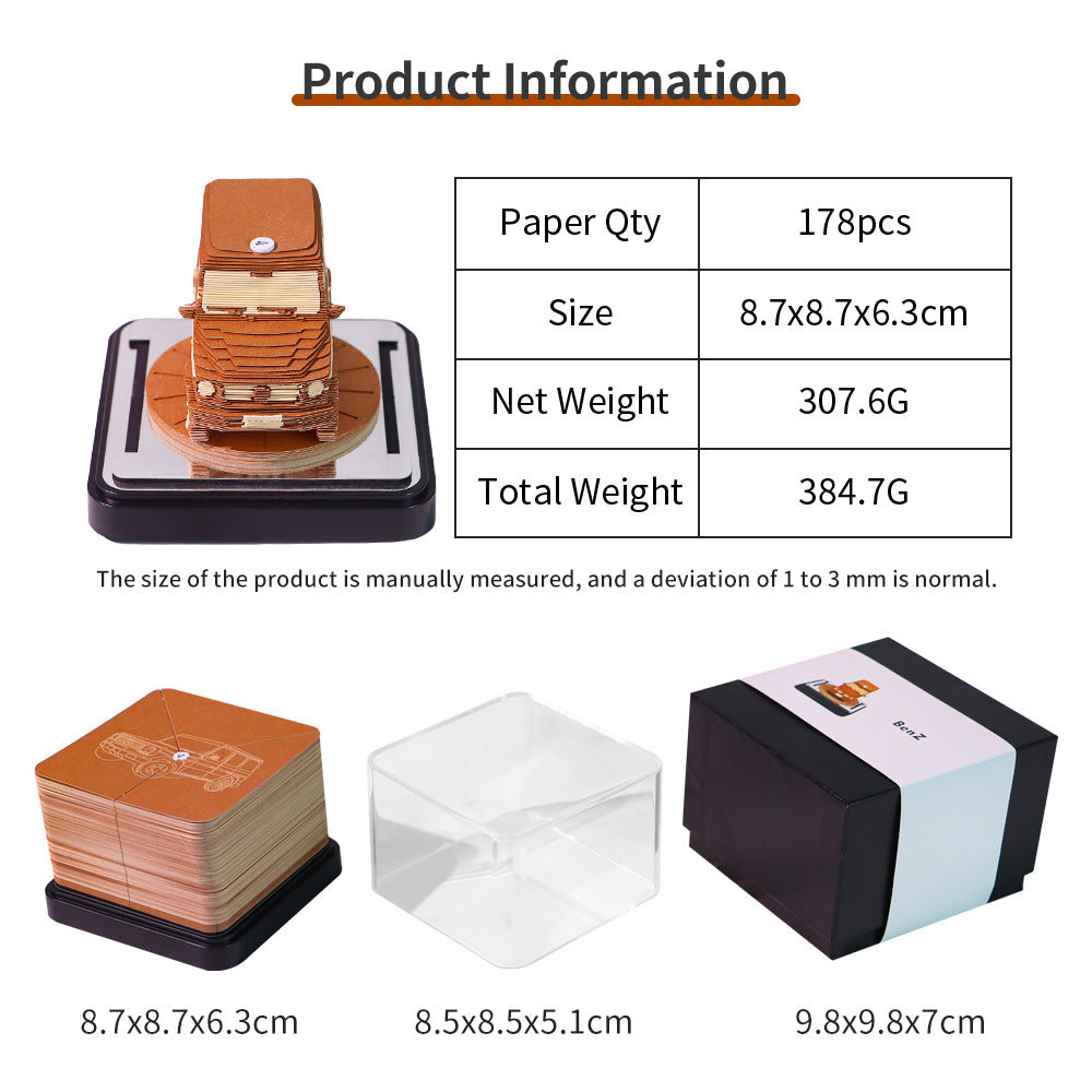 Benz 3D Model Memo Pad