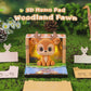 Woodland Fawn Model Hand Tear off 3D Calendar Memo Pad With Light
