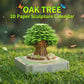 Oak Tree Model Hand Tear off 3D Calendar Memo Pad With Light