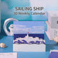 Sailing Warship Paper Calendar Memo Pad