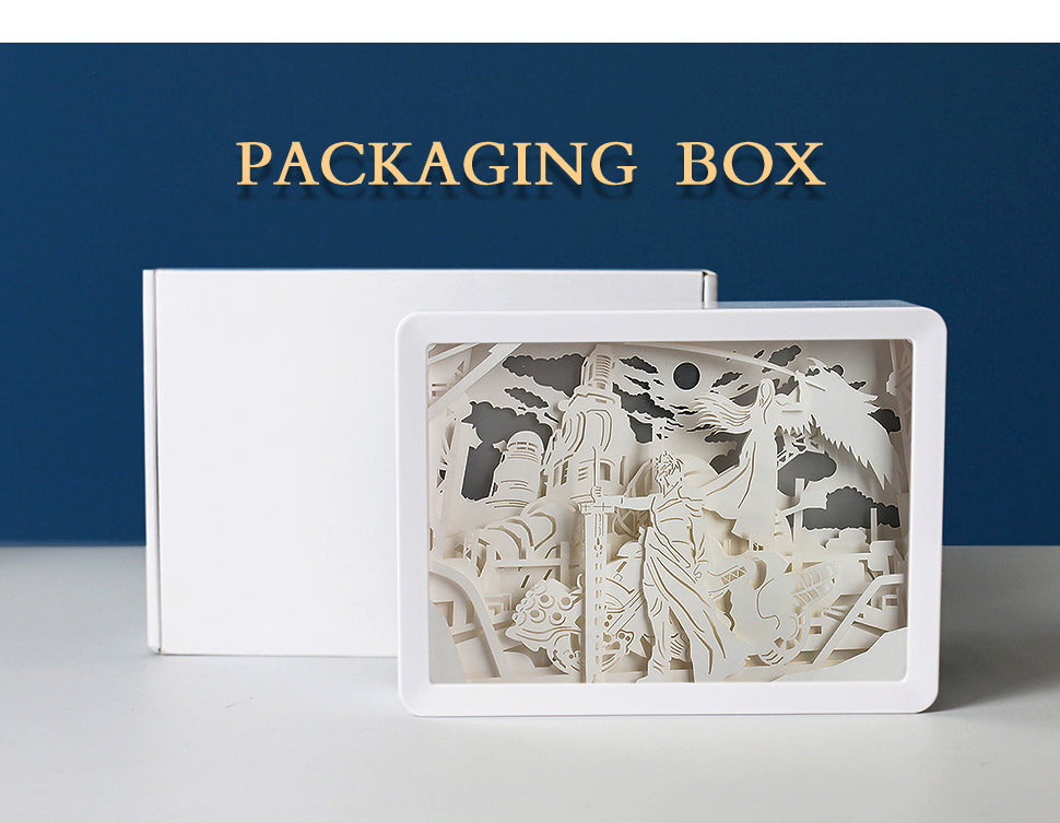 Final Fantasy Anime Paper Carved Light Box with Led Light